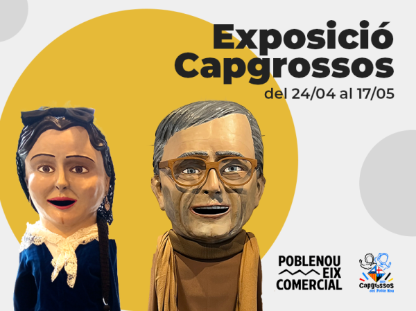 Exposici Capgrossos a les botigues de l'Eix Poblenou